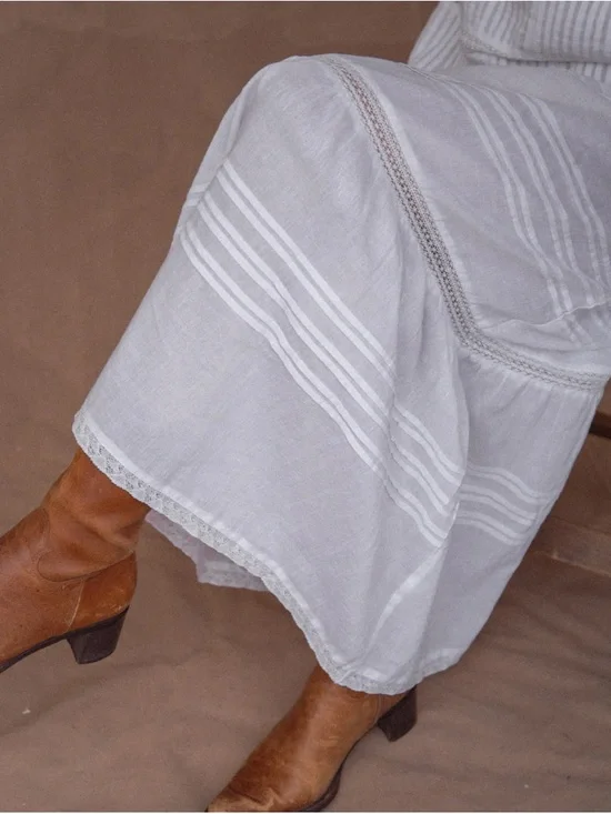 NWT Sonderhaus Margot Dress - Cotton Eyelet Heritage Maxi Dress - Picture 2 of 12